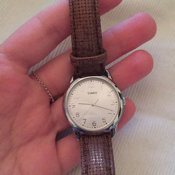 Timex Accessories - Timex Watch with Brown straps and silver hardware Timex Accessories - Timex Watch with Brown straps and silver hardware